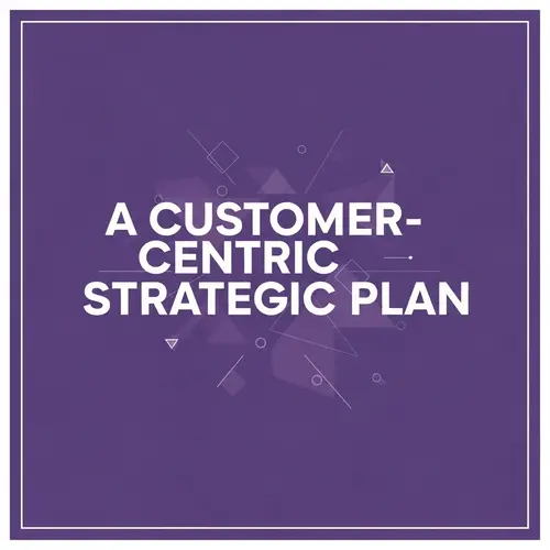 Customer-Centric Strategic Plan Poster in Purple & White