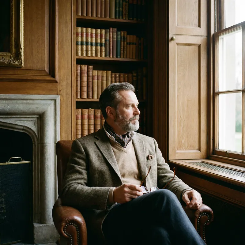 Old Money Aesthetic Portrait of a Man