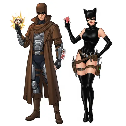 Stylish and Mysterious Character from 1990s Animated Series