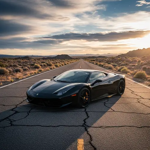 Luxury Car in Scenic Wilderness | Exquisite Automobile