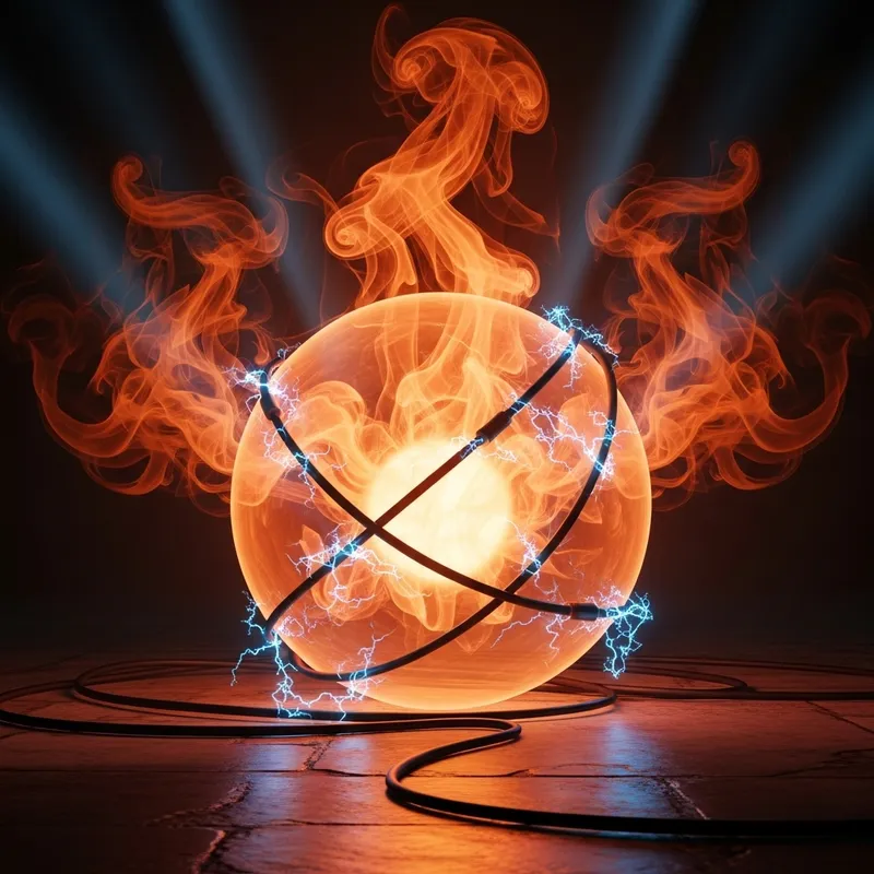 Magic Prediction Ball with Electric Cable and Orange Smoke