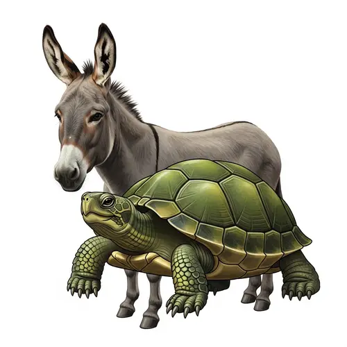 Unique Donkey-Turtle Avatar Creation | Tailored Creature Design