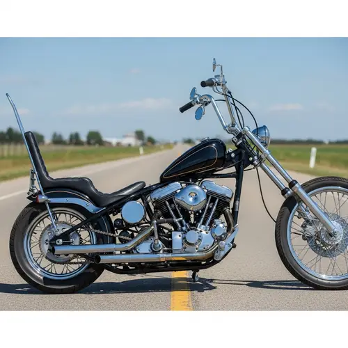 Old School Motorrad Chopper - Classic Vintage Bike