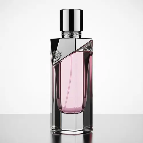 Premium Geometric Design Perfume Bottle | Delicate Pink Floral Scent