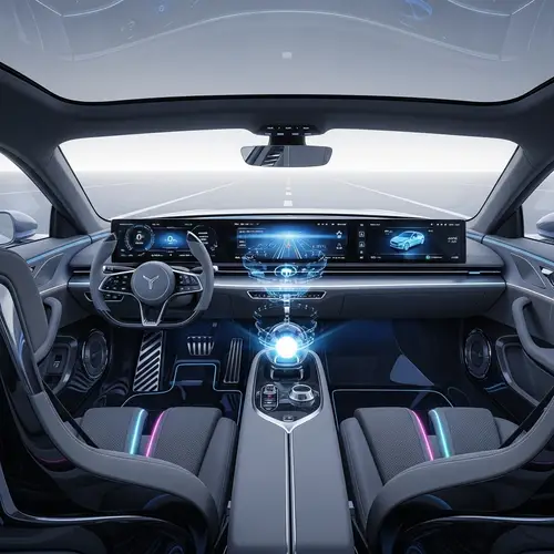 Futuristic Car Interior | Next-Gen Automotive Salon