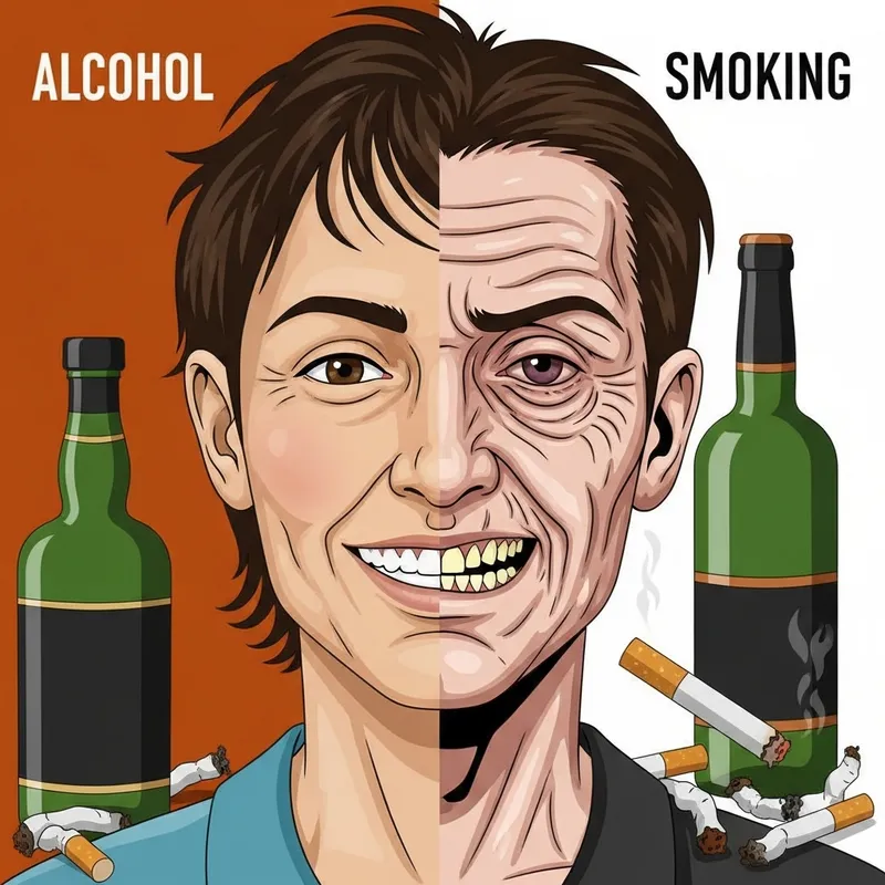 Alcohol and Smoking Effects: Before and After Transformation