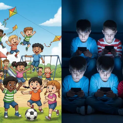 Outdoor Play vs Mobile Addiction - Impact on Children