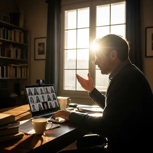 French Higher Education Teacher Online Class Technical Issues Scene