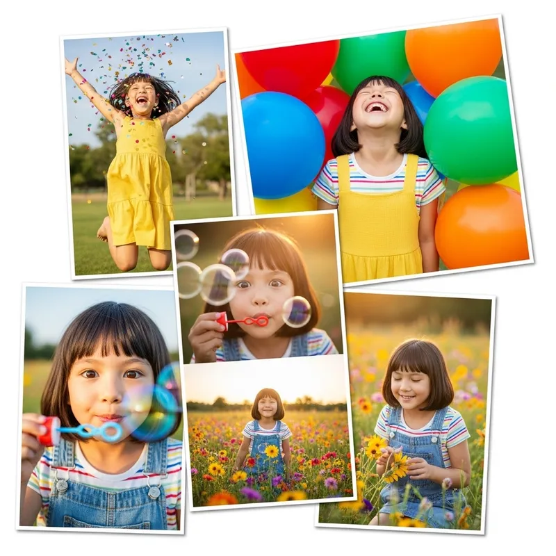 Vibrant Child Posing: A Charming Display