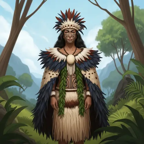 Polynesian Woman in Traditional Attire: Beauty and Resilience Captured