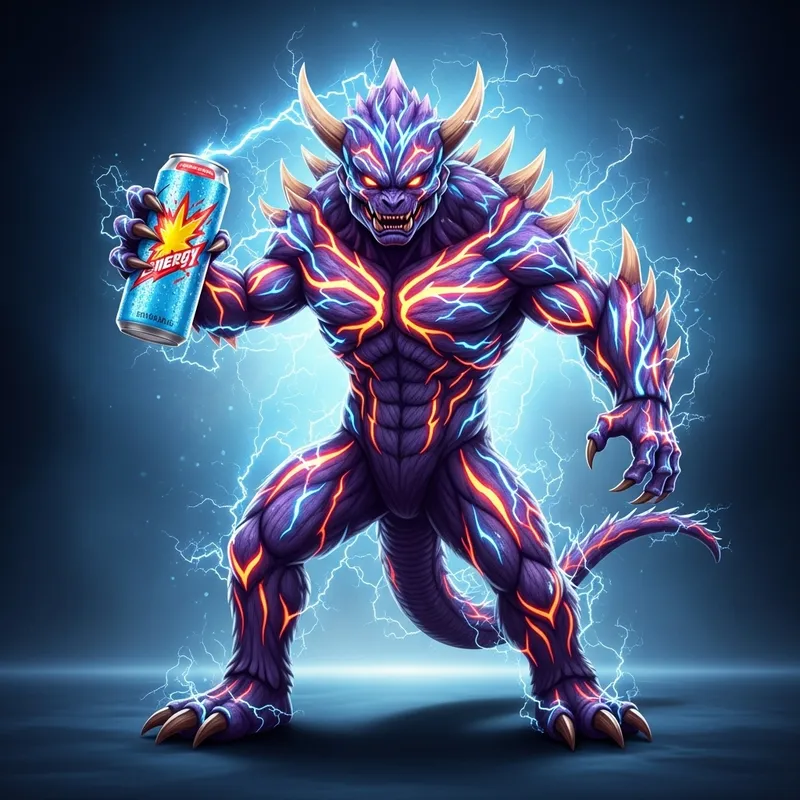 Electrifying Monster Infused with Bold Energy | A Thrilling Creation