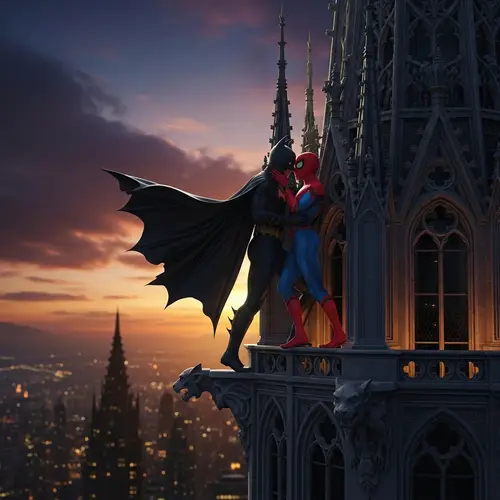 Batman Kisses Spider-Man: A Gothic Romance