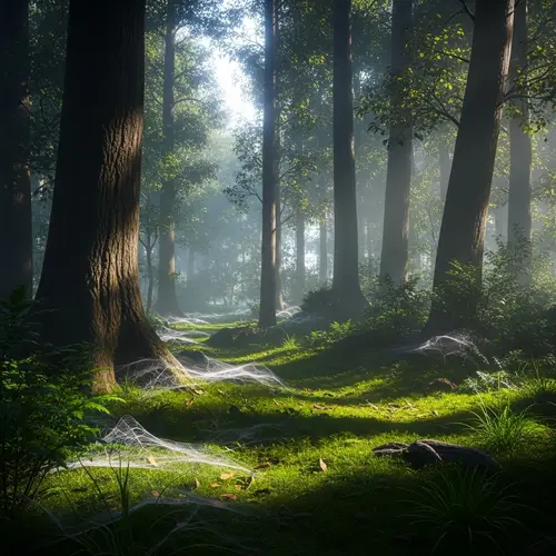 Mystical Abstract Forest: A Dreamlike Journey