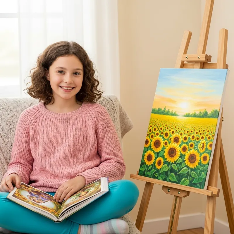 Happy Kid Reading Book and Painting | Simple Joys