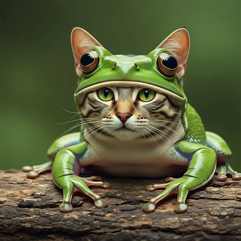 Cat-Frog Hybrid: Unique Blend of Feline and Amphibian