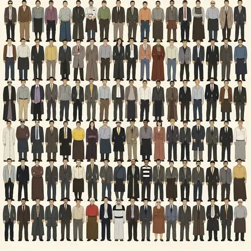 Diverse Men Tessellation Artwork