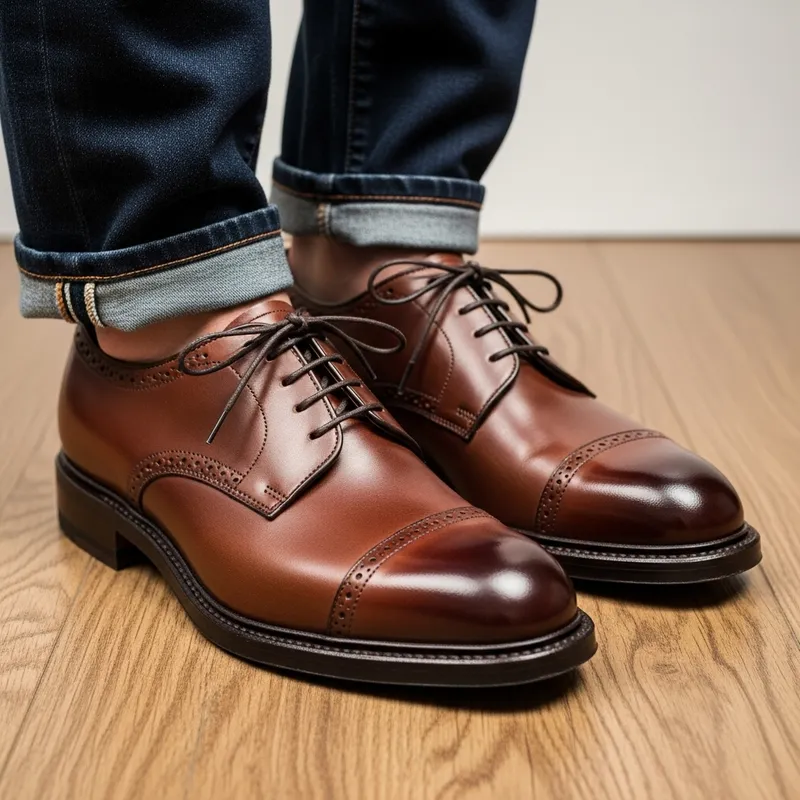 Handcrafted Vintage Leather Shoes in Deep Brown | ZAPATOS