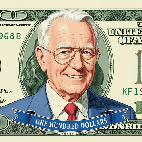 Joe Biden $100 Bill Rendition - Green and White Color Scheme