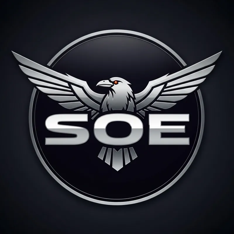 SOE Insignia on Dark Hue Background SOE Insignia on Dark Hue Background