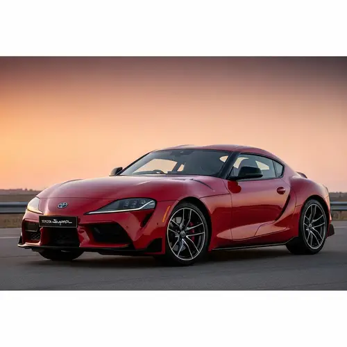 Sleek Red Toyota Supra | Sports Car Design Features