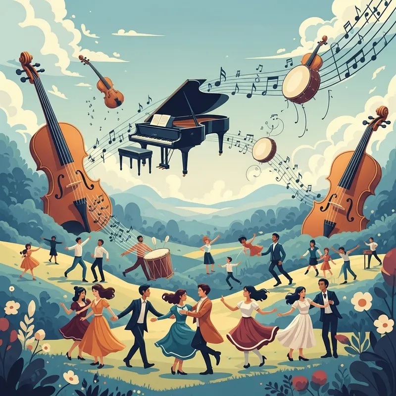 Magical Music Wonderland Illustration