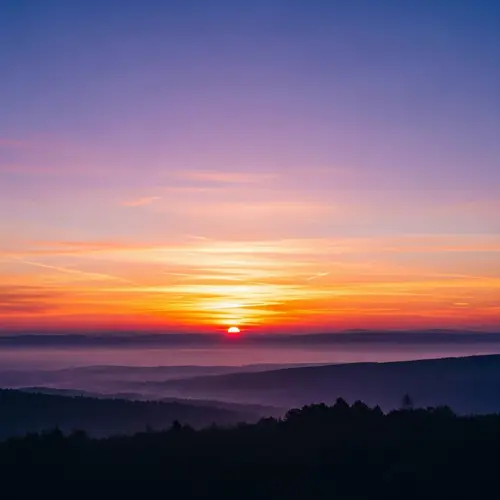 Serene Sunrise Watercolor Landscape Art