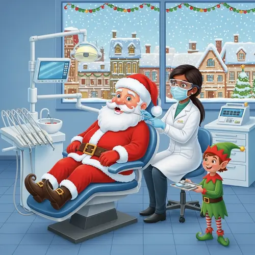 Holiday Dental Visit for Santa and Elf | Modern Dentist Office