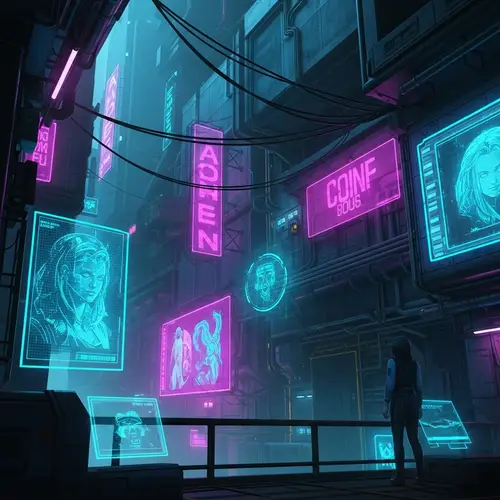 Futuristic Cityscape: Cyberpunk Digital Artwork