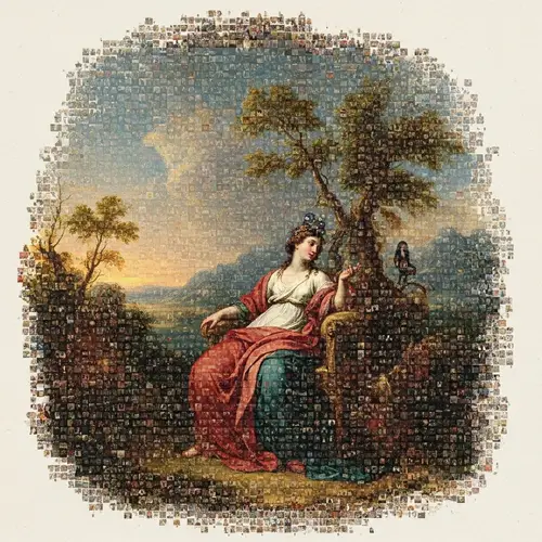 Classic Painting Mosaic from Social Media Photos