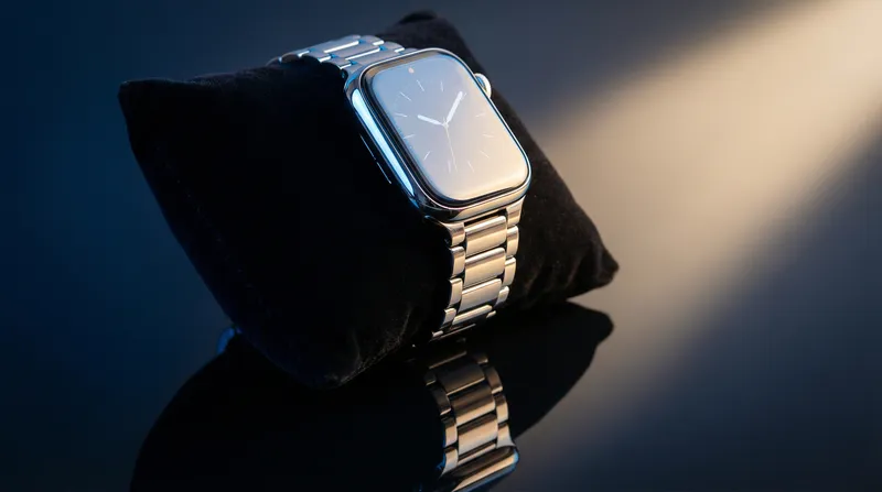Luxury Smartwatch: Chrome & Sapphire Design
