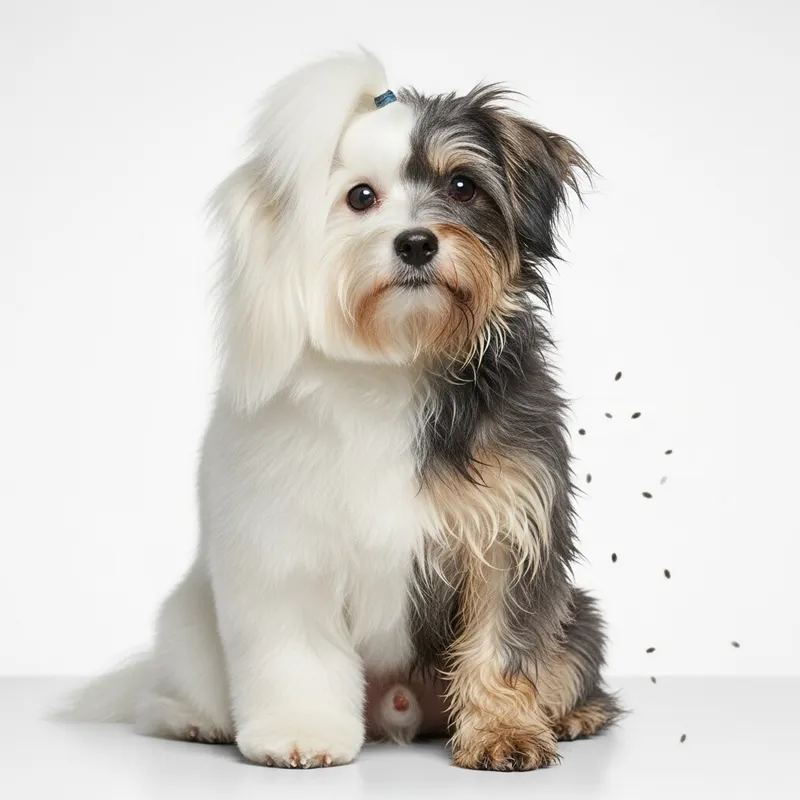 Visual Contrast: Radiant vs Filthy - Dual Image of a Dog