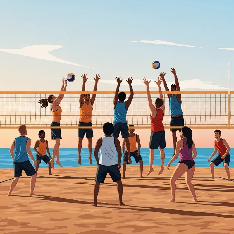 Beach Volleyball in Spain: 10 People with Beautiful Faces