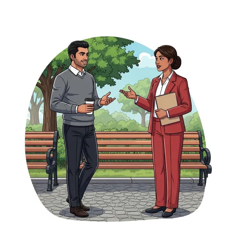 Inspirational Conversation in Tranquil Park