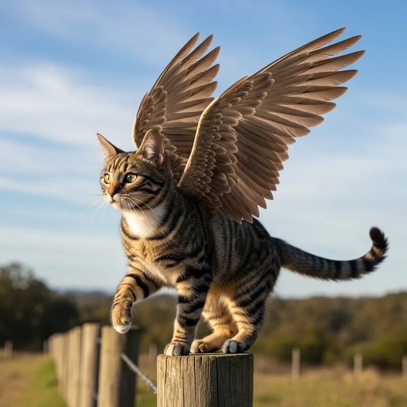 Gato con Alas: The Majestic Winged Cat Gato con Alas: The Majestic Winged Cat
