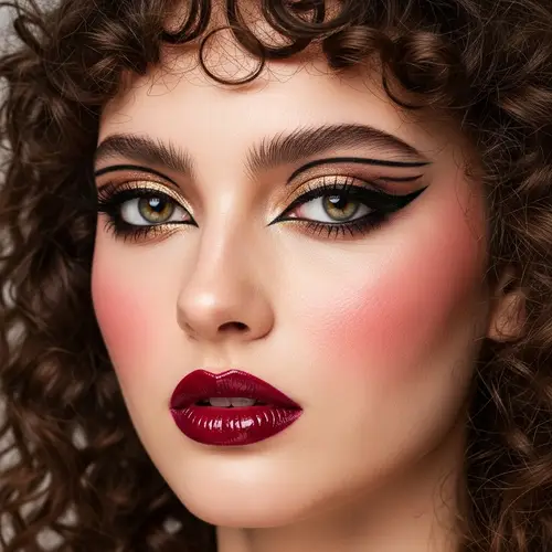 Intricately Styled Makeup for a Captivating Look