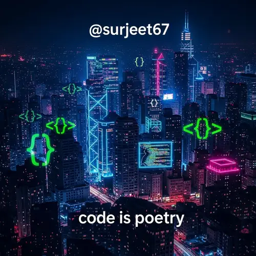 Futuristic Cityscape with Vibrant Neon Lights | MERN Stack Journey