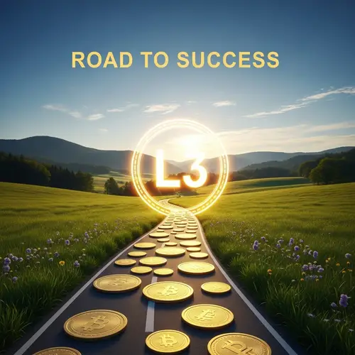 Road to Success with Crypto Currency | L3 Coin Illustration