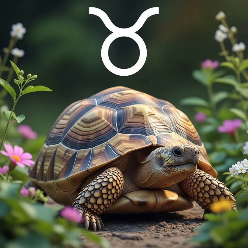 Tranquil Turtle: Grounded and Patient Taurus Symbol