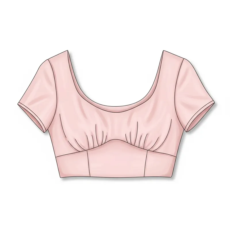 Trendy Women's Crop Top - White Background Fashion