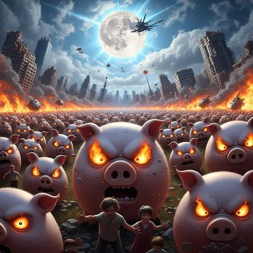 Rampaging Pigs: Apocalyptical Invasion on Earth