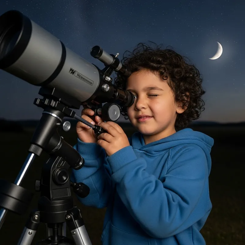 Child Looking Through Telescope | Young Explorer