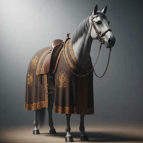 Majestic Horse in Senatorial Robe | Political Satire Photo