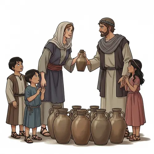 Elisha and the Widow's Oil | Scene from the Biblical Story