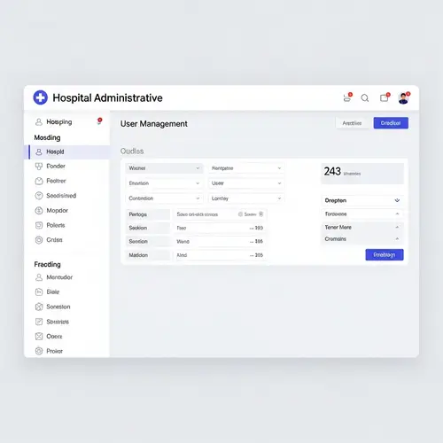 Modern Hospital User Management Dashboard