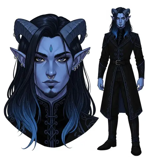 Captivating Tiefling Character Design | Realistic D&D Style Artwork
