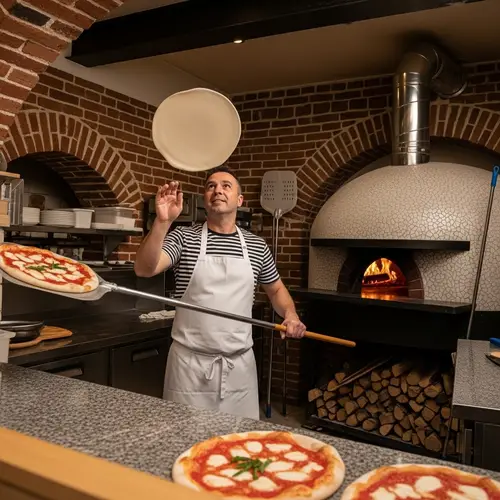 Immersive Visualization of Pizzaiolo Tossing Pizza Dough