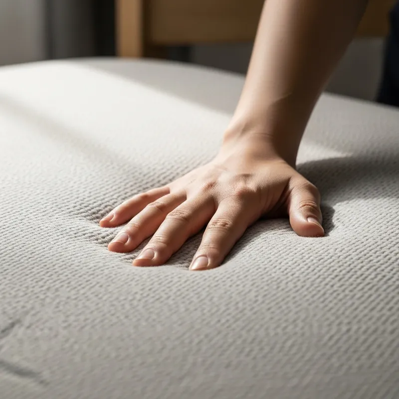 Hand Touching Mattress Fabric - Comfort Experience