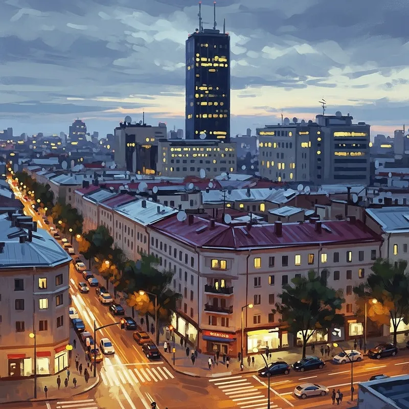 Impressionistic Cityscape Painting: Urban Life Art Impressionistic Cityscape Painting: Urban Life Art