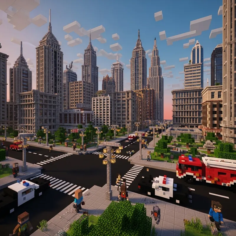 Blocky Minecraft City: GTA VI-style World Blocky Minecraft City: GTA VI-style World