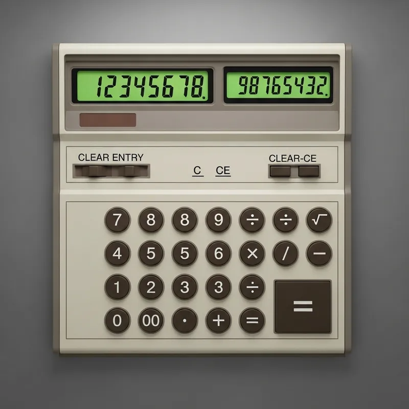 Flat Front View Calculator with Additional Screen